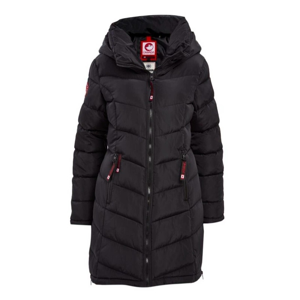 New With Tags! Women’s Canada Weather Gear Black Hooded Puffer Size 1X